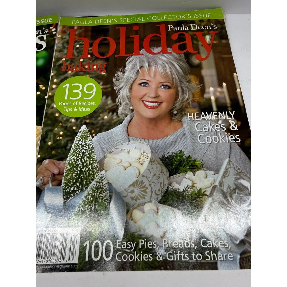 Paula Deen Christmas & Holiday Baking Magazines 2008 2010 Special Collector Lot